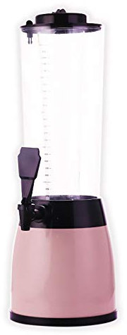 Dispensador de Cerveza Refrigerador de torre de cerveza rosa con grifo, dispensador de torre de cerveza con tubo de hielo, desmontable y fácil de limpiar, for barra de inicio, 2.5L Dispensador de Bebi