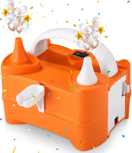 Birshe Bomba de globos eléctrica, 400 W, bomba eléctrica para globos, con automática, semiautomática, adecuada para carnaval, fiestas, bodas y decoración de Navidad