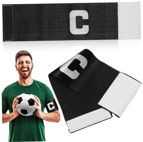 BELLIFFY 2stücke Fußball-kapitänsbinde Mit Klettband Elastische Armbinde Für Mannschaftsführer Sichtbare Kapitänsmarke Sportarmbinde Für Erwachsene