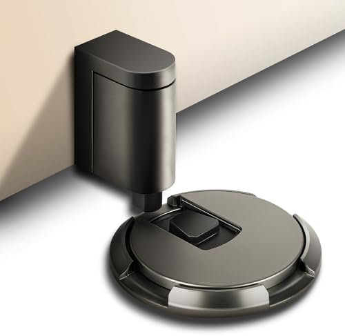 Flintronic Door Stopper, Adjustable Punch-Free Door Stop, Mechanical Silent Floor Door Stop with Adhesive, Door Stoppers Indoors for Skirtings Patio Outdoor (Gray)