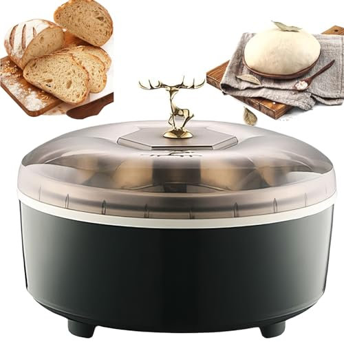 Máquina de Fermentación de Pan, Fermentador de Masa de 5 litros con Temperatura Ajustable de 20 a 55 ℃ y Sincronización, Caja de Fermentación Termostática Automática con Revestimiento de Acero Green