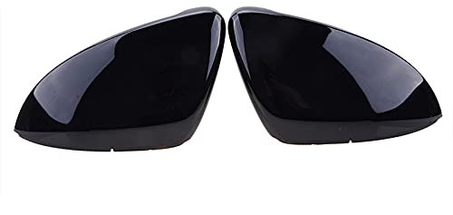 Auto Spiegelkappen,Rückspiegelkappen Flügelseite Spiegelabdeckung Rückspiegel Mirror Cap fit gebrauch für 2014 2015 2016 2017 2018 VW. Golf 7. GTI MK7 ABS. Auto Zubehör(Glossy Black)