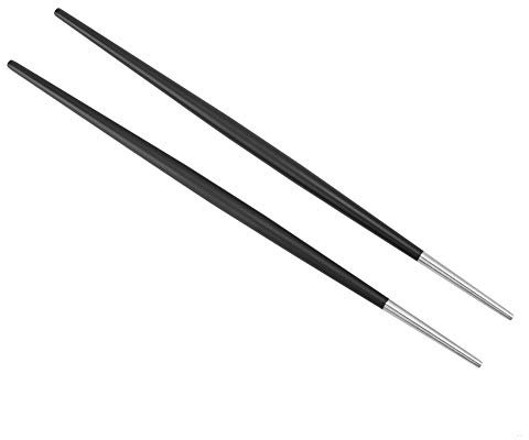 Bacchette cinesi in acciaio inossidabile 304 Bacchette per sushi giapponesi Set da tavola riutilizzabili per lavastoviglie Set di bacchette riutilizzabili in argento per la cena (lvifloaeypjPXI5-01)