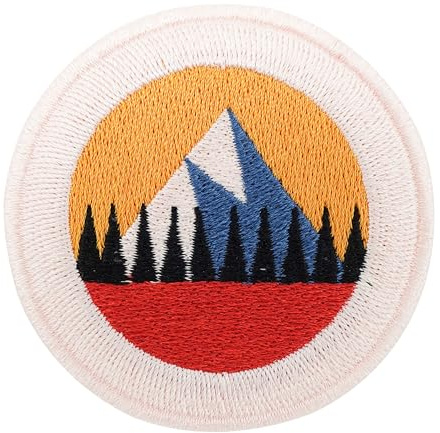 Finally Home Patch med krok och ögla – små berg – utomhuslappar, miniryggsäck lapp, skogsvandrare lapp, vintage emblem, bergsmärke, vintage lappar
