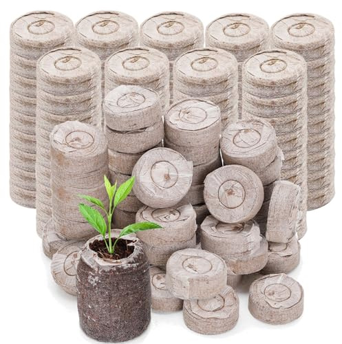 GOTVUGE 100 Stück Kokoserde-Quelltabs 30mm – Anzuchtset für Pflanzen, Gemüse & Bonsai | Komprimierte Kokos-Pellets für Stecklinge und Sämlinge