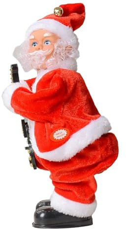 Bvizyelck Papá Noel Eléctrico, Papá Noel Navideño Que Canta Y Baila, Muñeco De Papá Noel Cantando Eléctrico, Juguetes Musicales Navideños De Papá Noel Eléctrico, Papá Noel Twerking para Chimenea