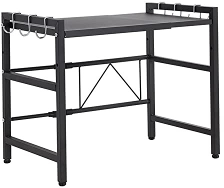 HUOLE Support Extensible pour Four à Micro-Ondes à Charge Lourde, Support d'étagère pour Four à Micro-Ondes à Hauteur réglable Suspendus Organisateur de Rangement de Cuisine 25 kg