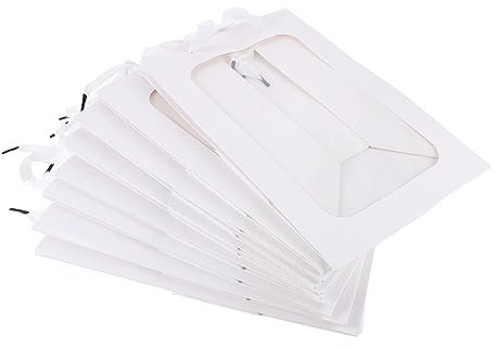 10 Stück Valentinstag Einkaufstaschen Braune Papiertüten Transparente Beutel Vakuum Aufbewahrungsbeutel Papiertüten Mit Griffen Transparente Beutel Papierverpackungsbeutel Generisch