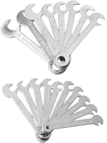 Kleines Schraubenschlüssel-Set, 18-teilig, Kombinationsschlüssel-Set mit offenem und kastenförmigem Ende, für Zuhause, Outdoor, Wartung, Reparaturwerkzeug