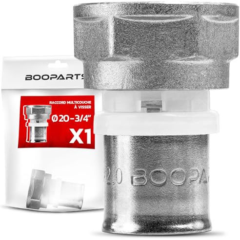 BOOPARTS – Pressfitting Muffe 20x2 mm x 3/4 Zoll Innengewinde TH Kontur | Übergangsfitting für Mehrschichtverbundrohr | 1 Stück