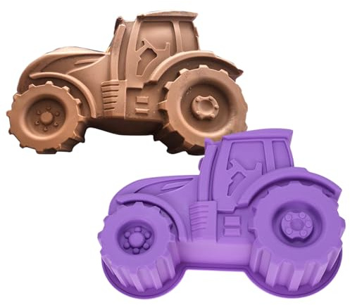 Moule à gâteau en silicone – Fabrication de gâteaux amusante, sans bâton – Moules de tracteur | Moule à chocolat – Accessoire de moule à gâteau, grand moule à gâteau pour enfants pour gâteaux, pain