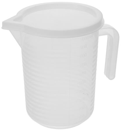 EPIGEIST Taza Medidora De Gran Capacidad Transparente Reutilizable Con Tapa Para Cocina Tazas Medidoras Portátiles Para Líquidos