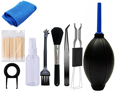 Kit de limpieza de pantalla portátil 9 en 1 para laptop, tableta, teclado mecánico, kit de limpieza de teclado 9 en 1