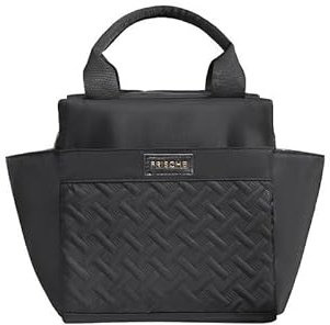 Zxarunas borsa pranzo al sacco Insulated Lunch Bags For Women Cooler Bag Lightweight Polyester Waterproof Lunch Box For Work Picnic Travel Borsa portapranzo(Svart)