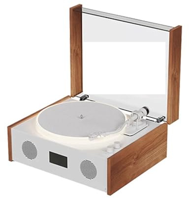 Giradischi portatile vintage in vinile 33/45 giri, fonografo classico, grammofono, giradischi, lettore musicale, altoparlante integrato
