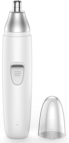 Ear and Nose Hair Trimmer Professional Painless Eyebrow Trimmer Powerful Motor and Edge Blades for Smoother Cutting(White)