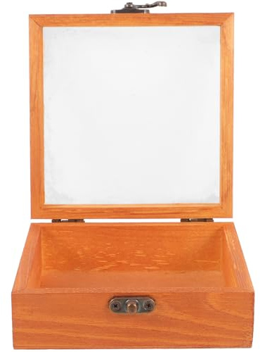 Anneome Scatola per Sigari per Conservazione e Protezione Multi-funzionale Coperchio Portatile Marrone in Legno Humidor da Viaggio Compatto dei Sigari
