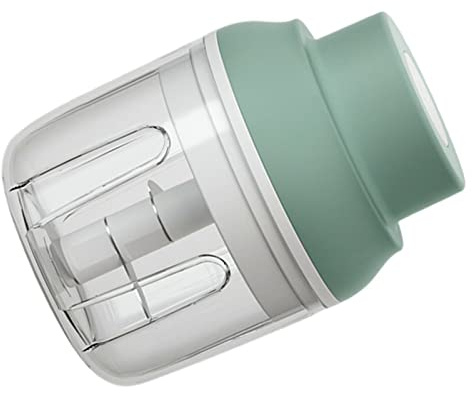 RASTKY Trituradora de Ajos Eléctrica con Carga USB, Máquina Picadora Rápida para Suplemento de Alimentos para Bebés PP, PC, Acero Inoxidable (GREEN)