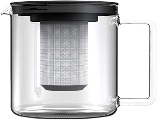 Infusiera Teiera Tisaniera Con Filtro Inox-Vetro Lt 1,3