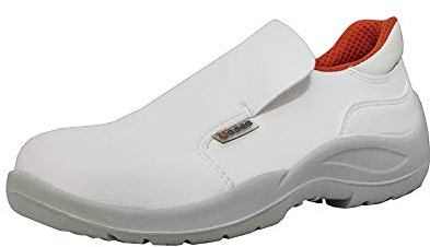 Base Protection Cloro Scarpa Antinfortunistica, da Uomo e Donna, Bianco/Arancione, Taglie 39