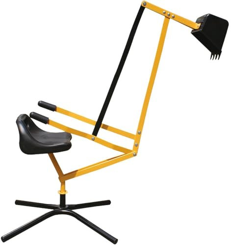 PLAY FUN Aufsitzbagger | 360° drehbarer Kinderbagger | Sandkastenbagger aus Metall | Sandspielzeug mit beweglichem Baggerarm | Outdoor Kinderspielzeug für Kinder