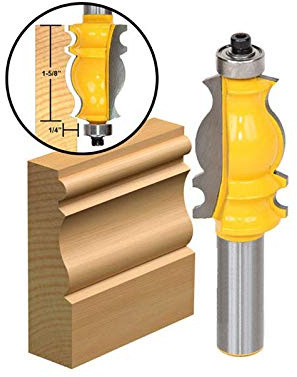 Punta per fresatrice per stampaggio architettonico, con gambo da 8 mm, strumento per la lavorazione del legno per creare strisce di cedro, vasche idromassaggio, fioriere