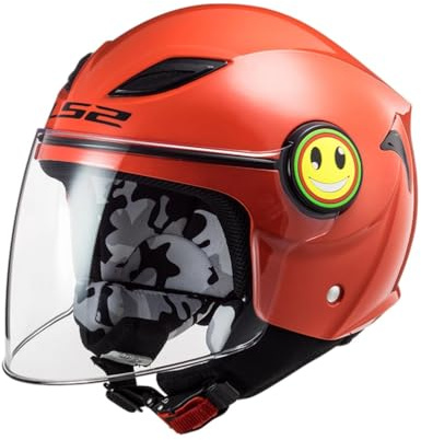 LS2, Motorradhelm für Kinder FUNNY Red, S