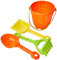 Ram® 5 Pieces Childrens Kids Beach Spade Sand Bucket Set each Sand Bucket Castle Set Tools With Rake and Spade Tools Children Outdoor Toy For your Spring/Summer Holiday