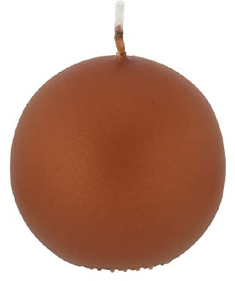 Kugelkerzen Kupfer mit Metalleffekt (Metallic Matt), Ø 15 cm, 2 Stück