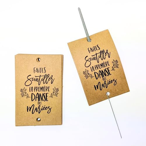 TE Whaka Etiquettes mariage cierge magique Faites scintiller l'entrée des mariés | Decoration mariage - Papeterie - Animation Photos - Cadeau invites (LGBT, 50)