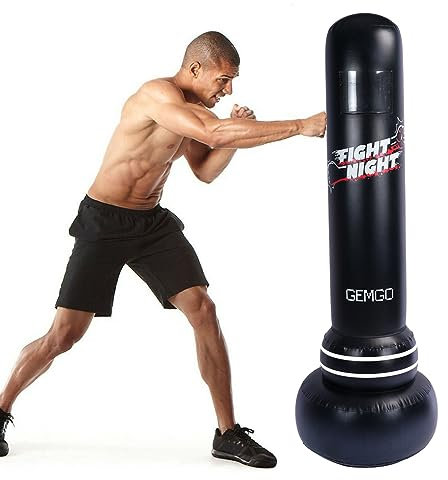 Boxsack mit Ständer für Kinder und Erwachsene, JanTeelGO Kinder Boxsack 180 cm mit Taschen Design, 0,4 mm Dicker PVC-Big Speed Ball – Sofortiger Rücksprung, Tumbler für Karate