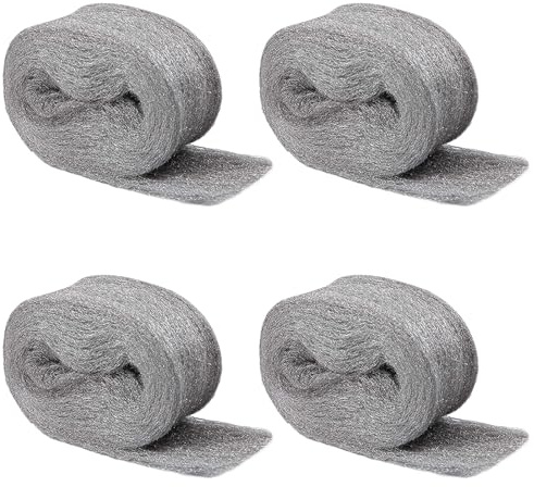 Shineboc 4 Rollen 0 Stahlwolle Gegen Mäuse, 16m Wirksam für Löcher, Wand Risse, Nagerstop - Mäuseabwehr für Haus, Garage und Garten