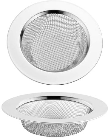 2 Stücke 7.5CM Abflusssieb Dusche Haarsieb Küche Edelstahl Sink Strainer Abflussgitter,Verstopfungen Verhindern,Außendurchmesser: 7.5 cm,Innendurchmesser: 4.5 cm,Tiefe: 1.3 cm