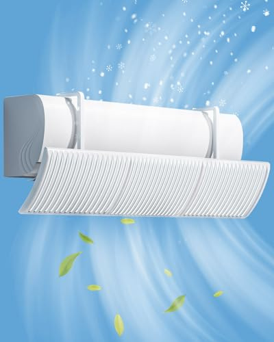 UEMUSI Deflector de aire acondicionado universal, Deflector de aire acondicionado ajustable, deflectores de aire acondicionado antidirecto Blowing, Deflector para aire acondicionado para casa y