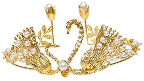 Alipis 2pièces Décoration De Gâteau Forme De Couronne De Avec Artificielles Accessoires De Fête Anniversaire or Et De Chaque Couleur