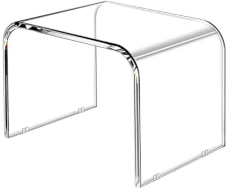 Tritthocker für Kinder, 22,9 cm, Acryl, transparent, starke Belastung, 113,4 kg, einstufiger Hocker für Schlafzimmer, Küche, Bad (2, mit Anti-Rutsch)