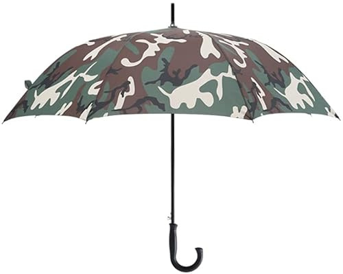 ZUOZUIYQ Regenschirm, Camouflage-Golfschirm, Winddicht, Übergröße, Stockschirme, Reisen, tragbar, automatischer offener Baldachin, Stockschirm für Männer und Frauen, Golfschirme