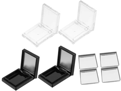 MUSISALY 5 Sets Kompakte Leere Nachfüllbare Lippenstiftschalen Lidschatten-aluminiumpfannen Tragbare Aufbewahrungsschalen Make-up-Koffer