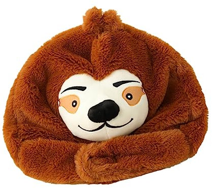WESIEVYA Warmer Faultier-kostüm Plüschhut Kuschelig Weich Bequem Für Party Und Rollenspiel Bequem Tragbar Attraktives Design in Braun