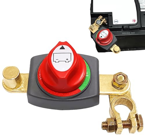 Behogan Disjoncteur de batterie 12 V-24 V, Interrupteur de batterie pour voiture, camping-car et bateau