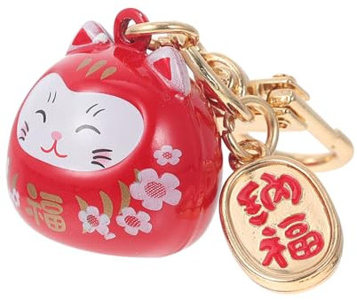 Veemoon Glückskatze Schlüsselanhänger Cat Bell Anhänger Handliche Kleine Maneki Neko Tasche Anhänger Stilvoll Als Geschenk Für Damen Und Freunde