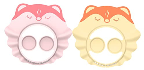 BESTonZON 2pcs Bonnets de Lavage de Cheveux pour Bébé Chapeau de Shampoing Réglable Protection des Oreilles pour Bain Garçon et Filles