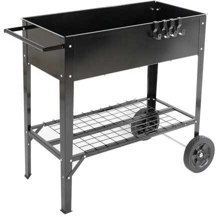 KNOBLOCH Hochbeet auf Rollen DP1030 Schwarz | Outdoor