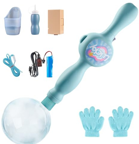 Bacchetta Elastica Per Bolle Di Sapone Per Bambini, Macchina Per Bolle Di Sapone Elastica, Con Bottiglia E Guanti, Generatore Automatico Di Con Illuminazione, Giocattolo Da Spiagg