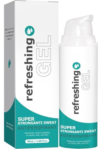 Gel antitranspirante 50 ml contra las manos sudorosas, pies y sudoración en la cara, contra el olor de las axilas, contra la sudoración intensa en la cabeza (1)