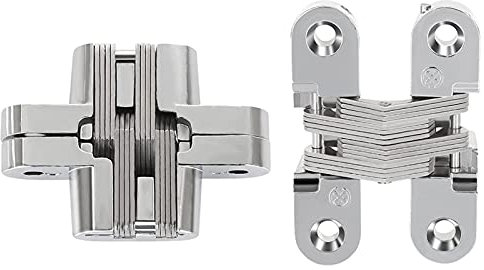 GBSONGLIANGBO Türscharniere,Türband Zinklegierung Unsichtbare Klapptür versteckte Scharniere Unsichtbar Verdeckter Klappzähler Kreuzmöbel Hardware Swing-Scharnier 4pcs