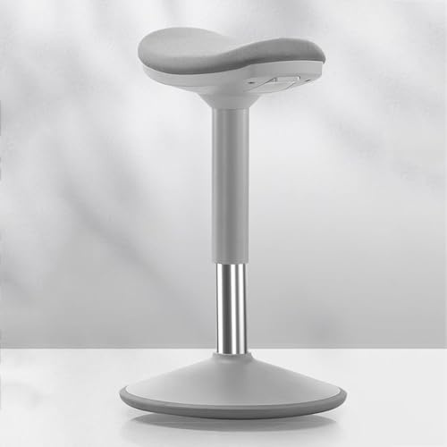 Vituord Tabouret Ergonomique Assis-Debout, Pivotant À 360°, Hauteur Réglable, avec Coussin en Mousse À Mémoire De Forme Et Dessous Antidérapant, pour La Maison Et Le Bureau