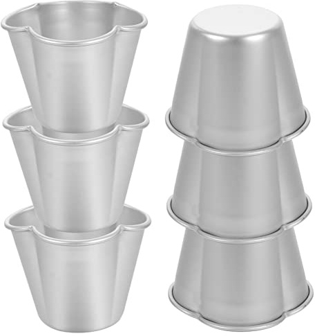 Ciieeo 6pezzi Stampi Muffin in Lega Di Alluminio Antiaderente Teglie Per Dolci Riutilizzabili Per Casa e Uso Professionale Forma Cup Cake Resistente e Durevole