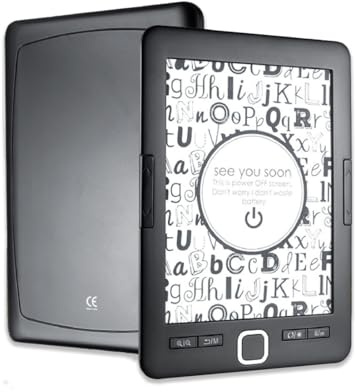 YUEHISY Ebook Reader 6 Pouces Portable - Mémoire de 8 Go avec Stockage Extensible, écran d'encre adapté aux Yeux, Prend en Charge PDF/EPUB/MOBI