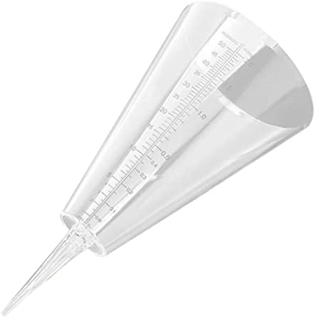 Gatuida Pluviomètre Conique Transparent pour Jardin et Pelouse, Verre Doseur Gradué Insert Sol, Mesure Précise Pluie Outdoor, Accessoire Jardinage Pratique et Solide